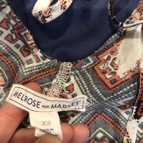 Melrose & Market Boho Printed Jumpsuit Slim Leg - Picture 7 of 9